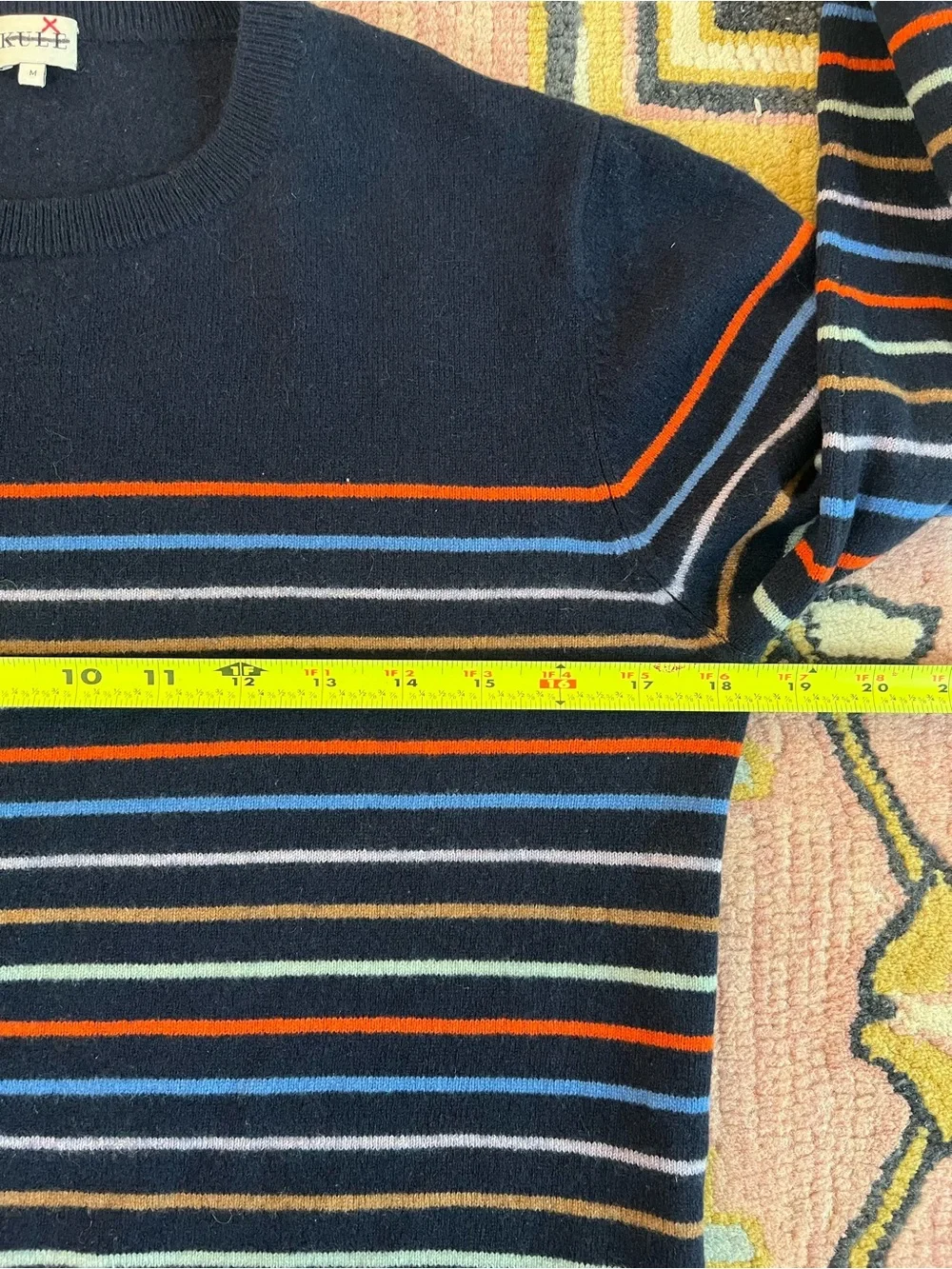 KULE Cashmere Betty Striped Crewneck Sweater